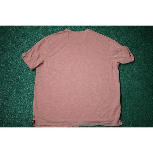 Tommy Bahama IslandZone Performance V-Neck Shirt XL Tall Orange - Picture 4 of 5